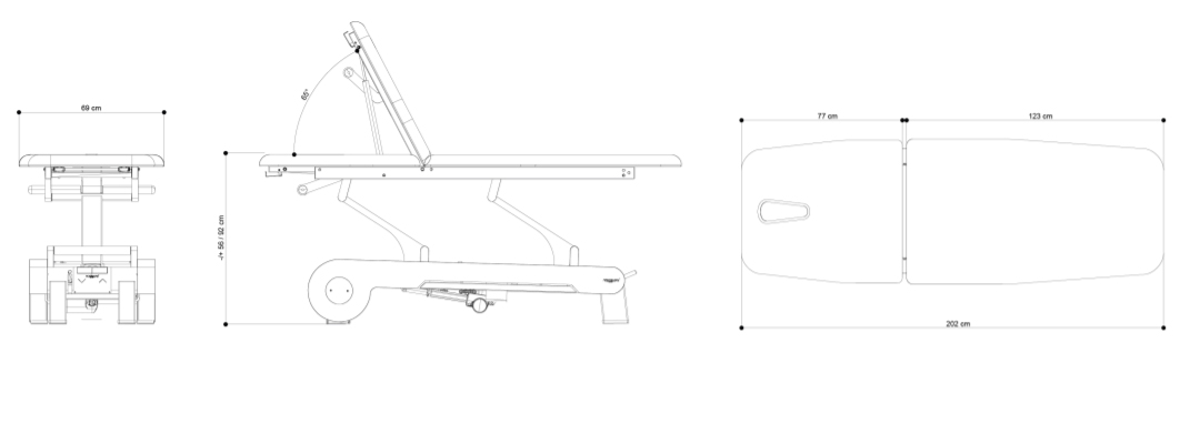 Naggura NRUN2L Stretcher: Measurements